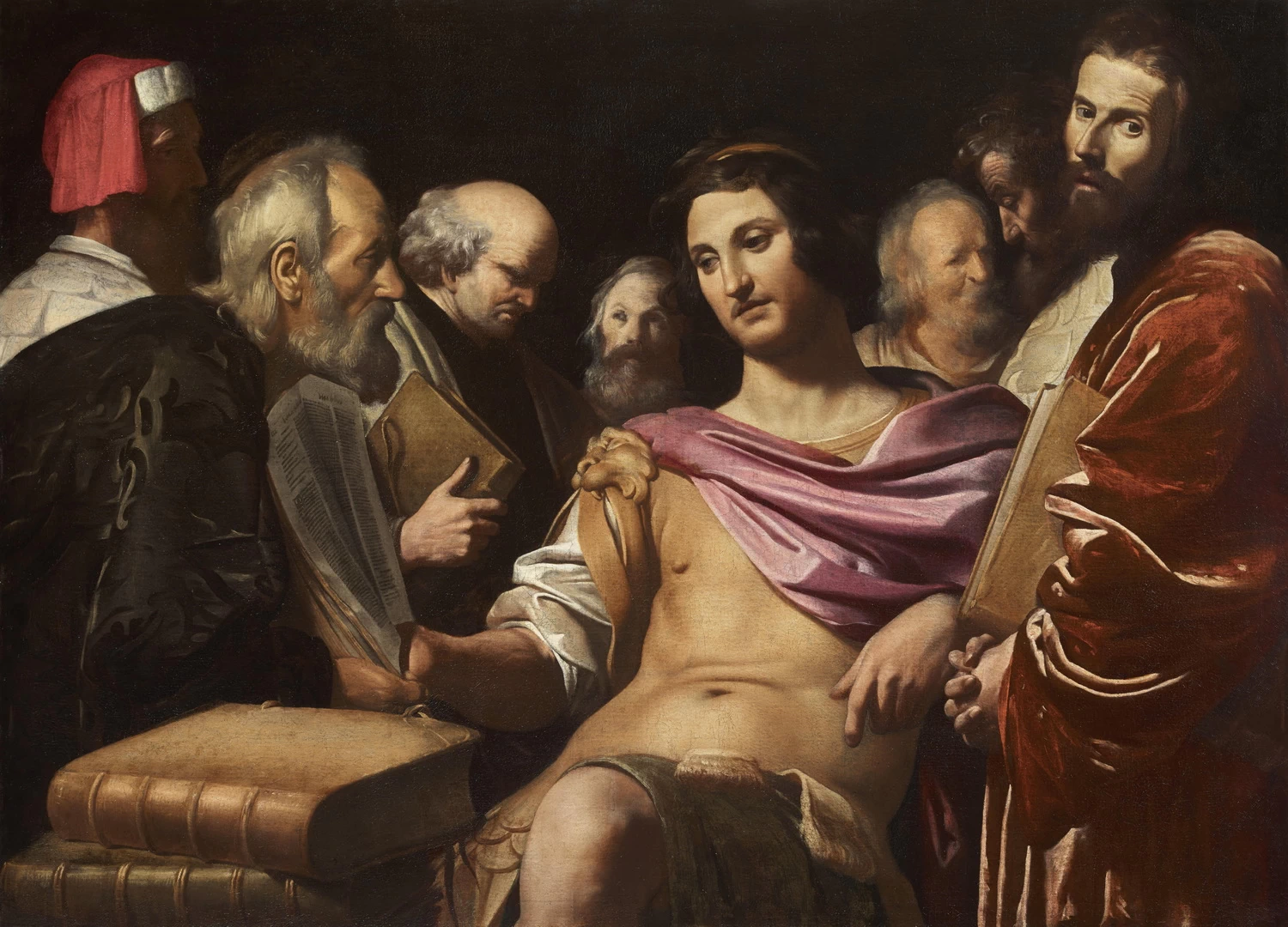 Tolomeo II discutendo la traduzione dell'Antico Testamento con gli studiosi ebrei